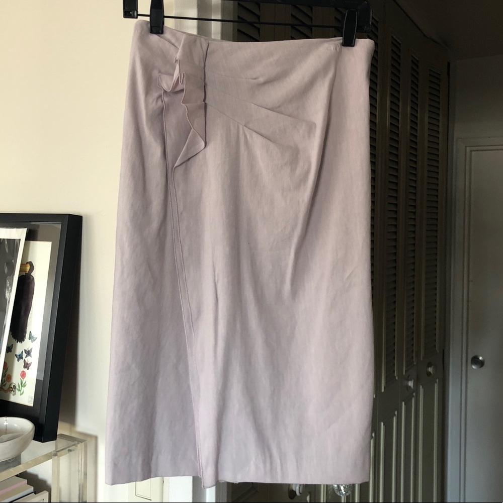NWT Rebecca Taylor Wisteria  Linen Skirt Sz4